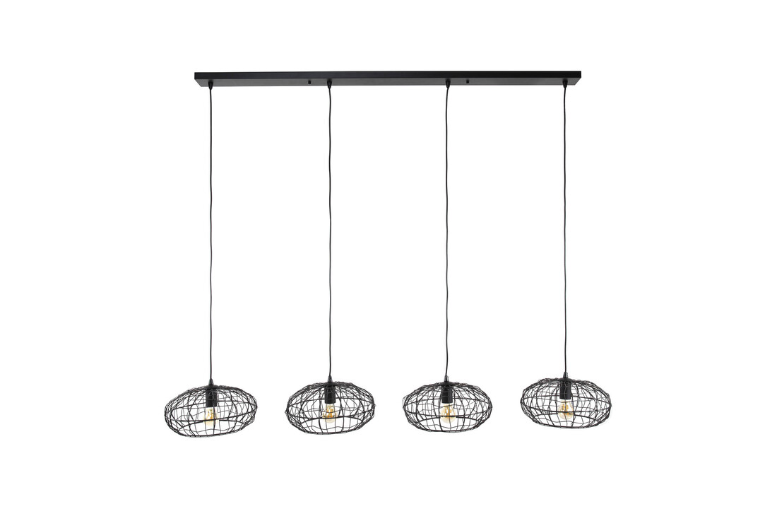 Hanglamp Connect XL | 4L | Zwart - Bruin