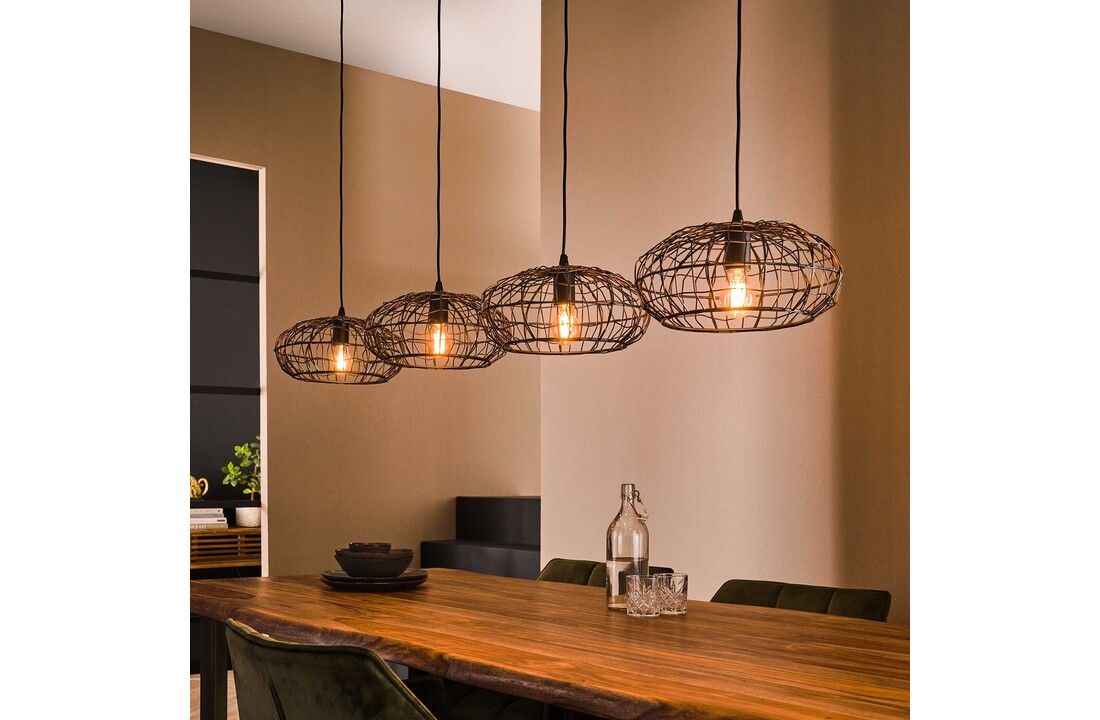 Hanglamp Connect XL | 4L | Zwart - Bruin
