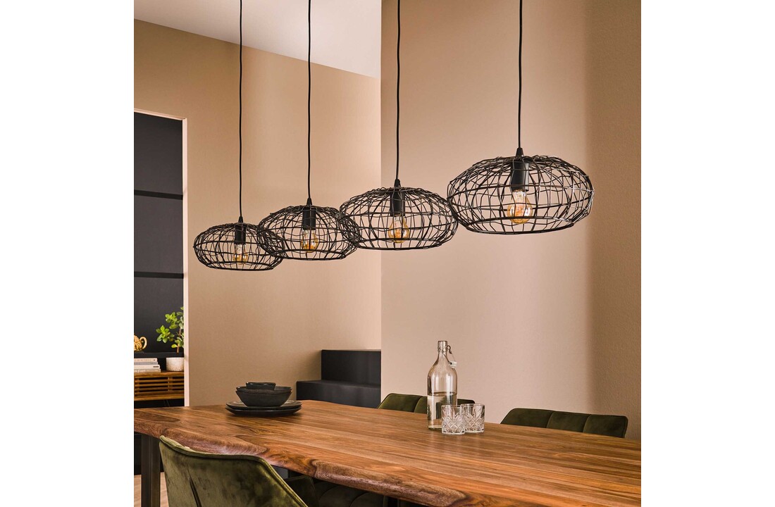 Hanglamp Connect XL | 4L | Zwart - Bruin