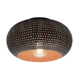 Plafondlamp Disk Punch |1L | Zwart - Bruin