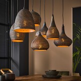 Hanglamp Punch Mix | 4L+3L | Zwart - Bruin
