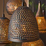 Hanglamp Punch Mix | 4L+3L | Zwart - Bruin