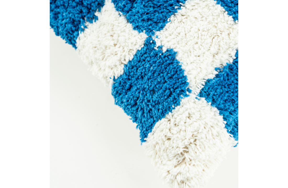 Kussen Chess - blue