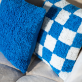 Kussen Chess - blue