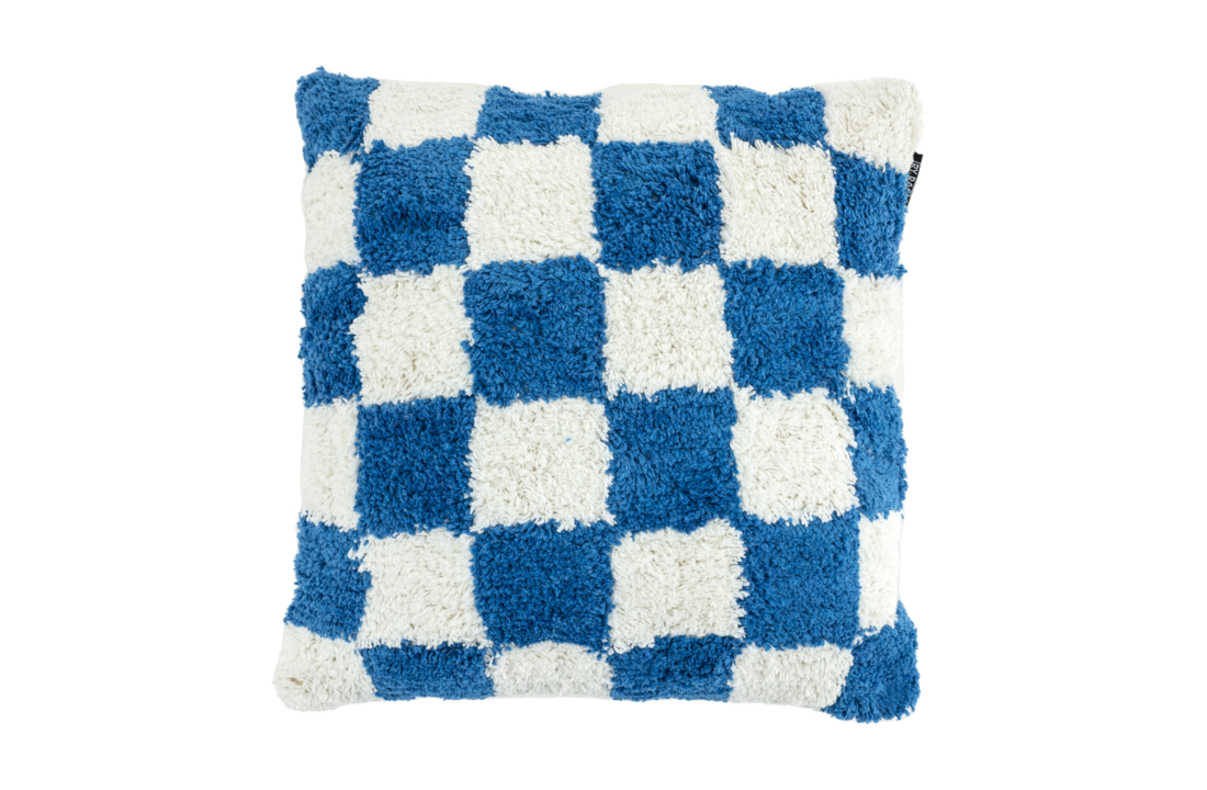 Kussen Chess - blue