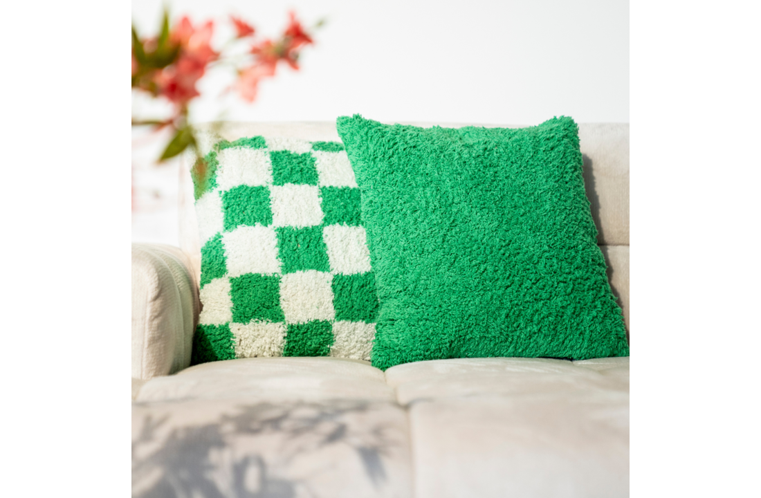 Kussen Chess - green