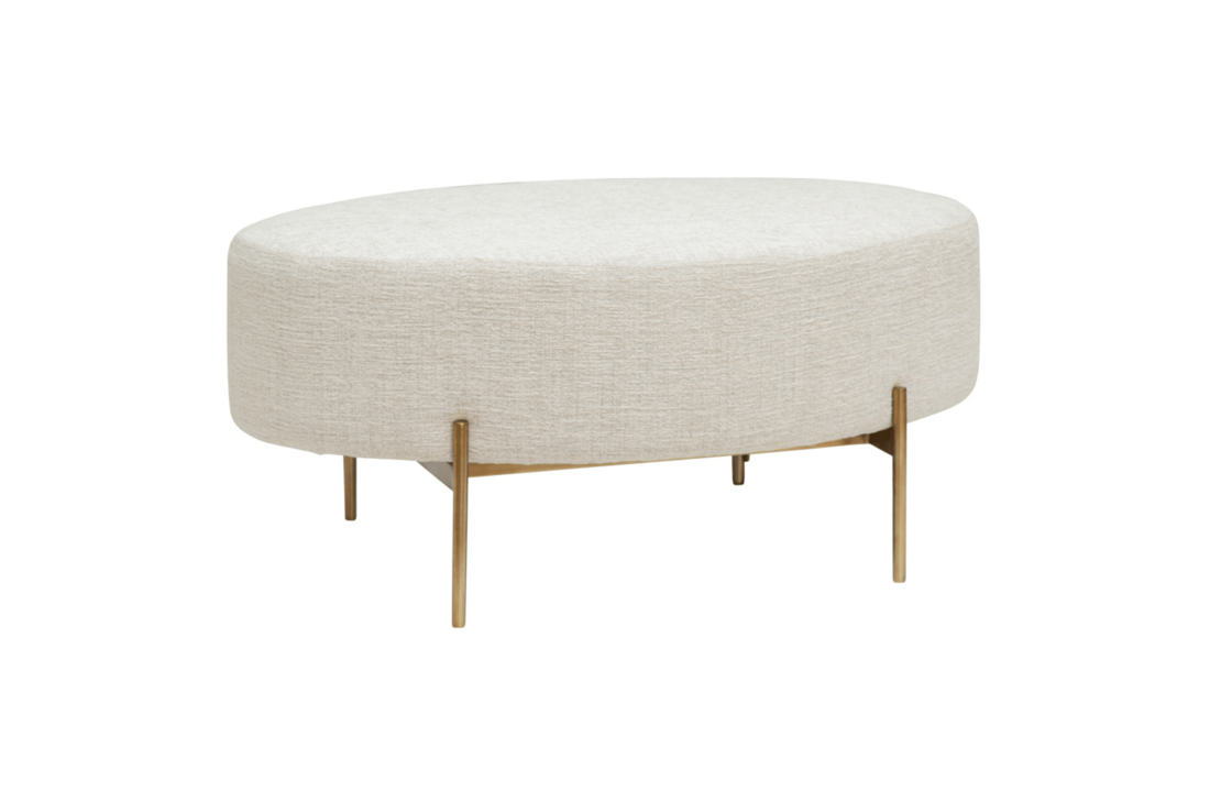 Ovale hocker Ossana | Goud | 100 cm