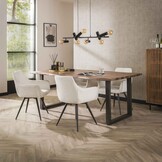 Eetkamerstoel Boucle | Draaibaar | Wit