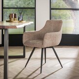 Eetkamerstoel Boucle | Draaibaar |Zandkleur