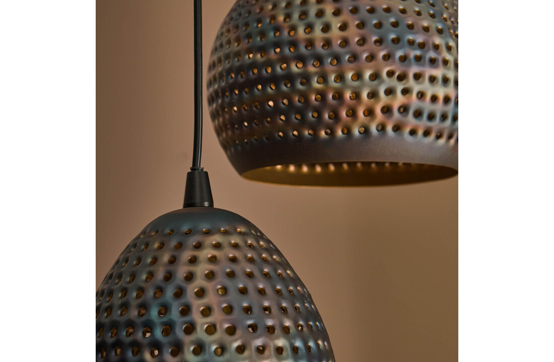 Hanglamp Punch Mix | 5L - getrapt | Zwart - Bruin
