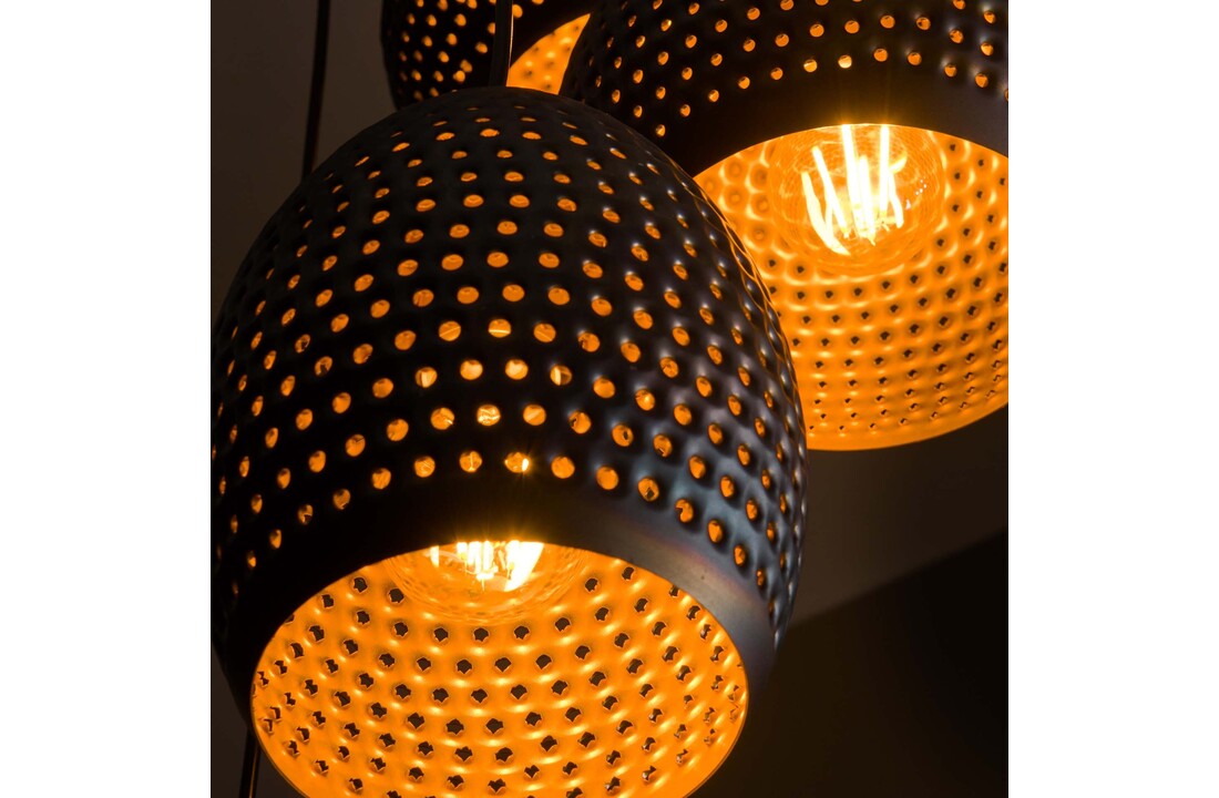 Hanglamp Punch Mix | 5L - getrapt | Zwart - Bruin