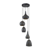 Hanglamp Punch Mix | 5L - getrapt | Zwart - Bruin
