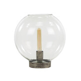 Tafellamp Clear glass | 1L | Zwart nikkel