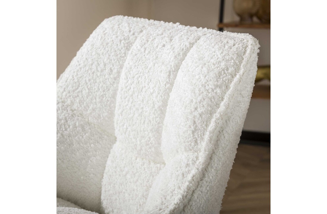 Barkruk Raster | Draaibaar | Boucle wit