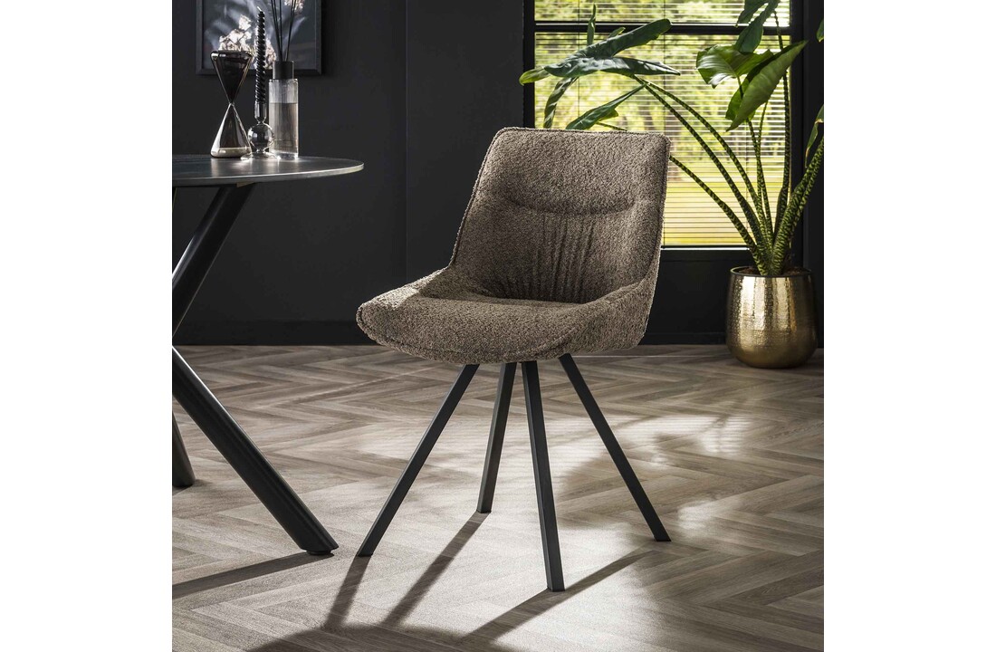 Eetkamerstoel Plooi Boucle | taupe