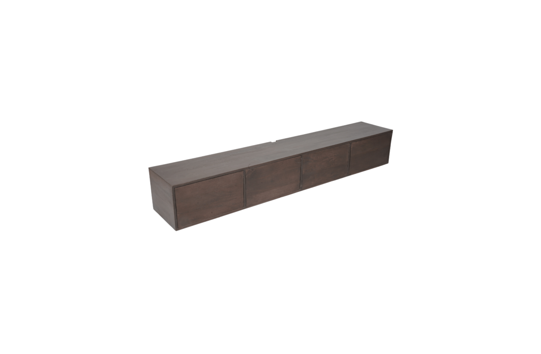 Zwevend Tv meubel Vision Walnut | 200 cm