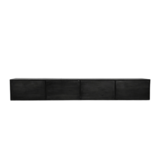 Zwevend Tv meubel Vision Black | 200 cm