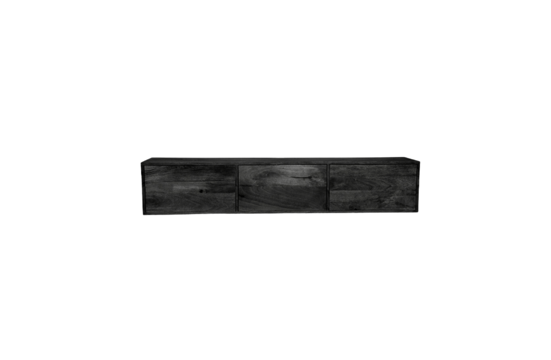 Zwevend Tv meubel Vision Black | 160 cm
