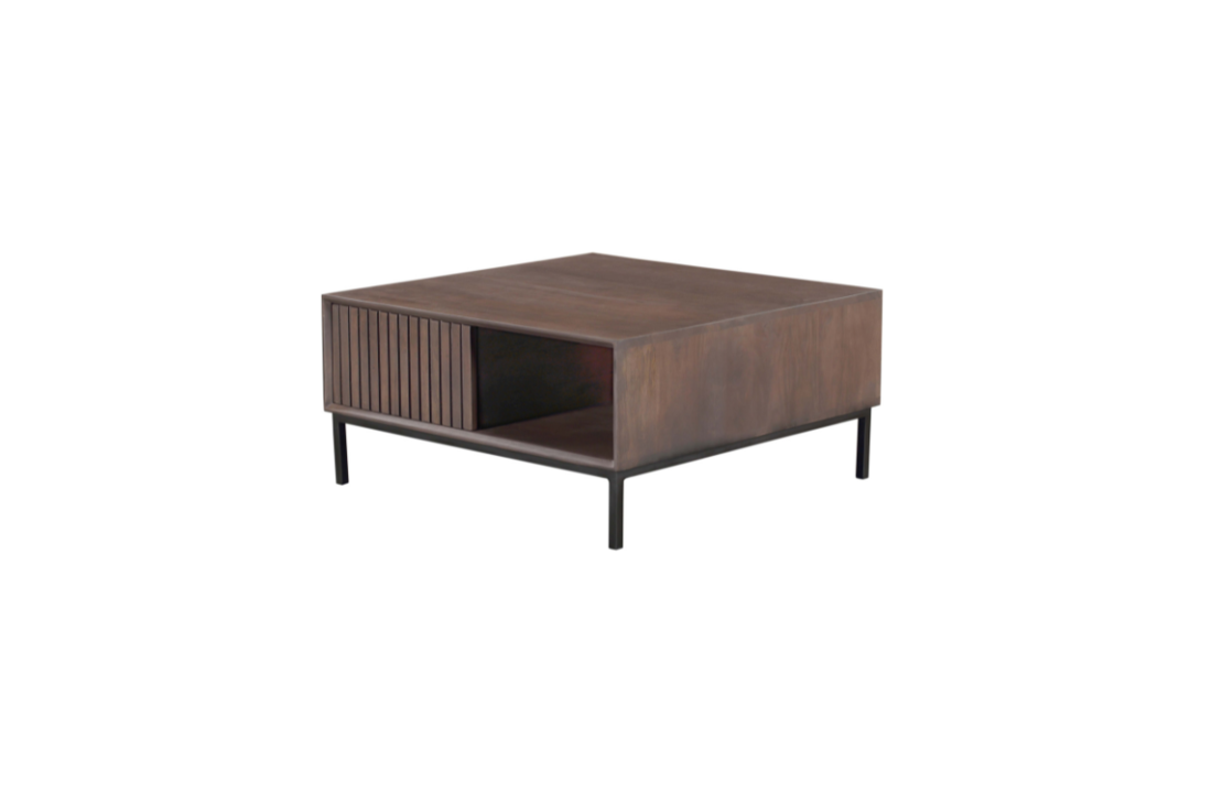 Salontafel Madison Walnoot| 80x80 cm
