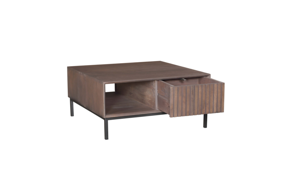 Salontafel Madison Walnoot| 80x80 cm