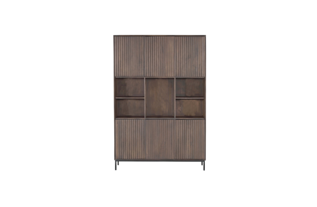 Vakkenkast XL Madison Walnoot | 135 cm