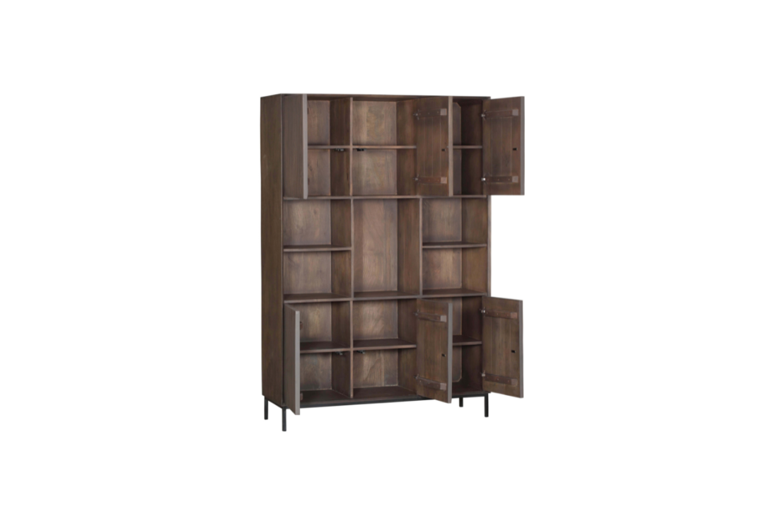 Vakkenkast XL Madison Walnoot | 135 cm