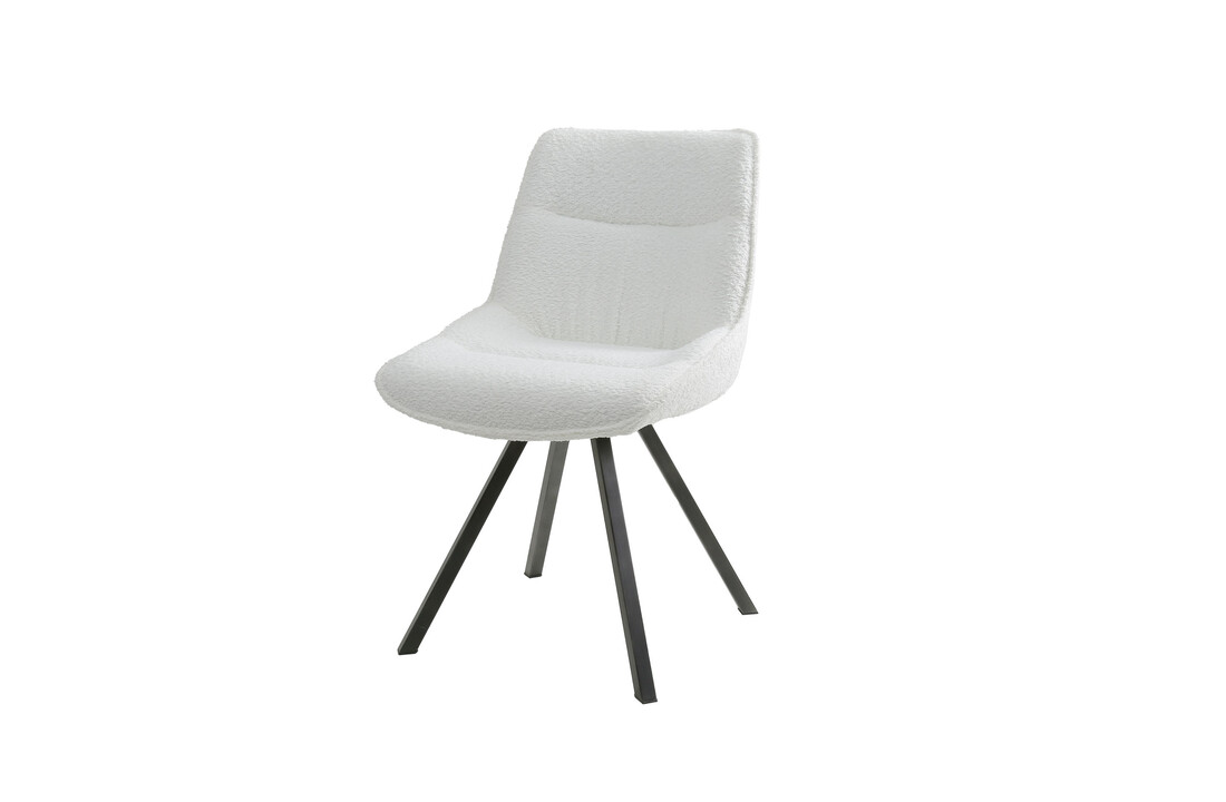 Eetkamerstoel Plooi Boucle | Wit