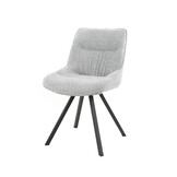 Eetkamerstoel Plooi Boucle | Zilverkleurig