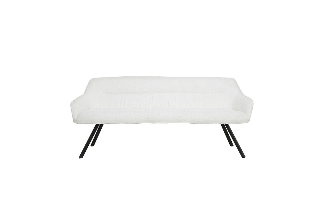 Eetkamerbank Plooi Boucle | Wit | 180 cm