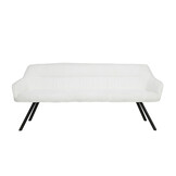 Eetkamerbank Plooi Boucle | Wit | 180 cm