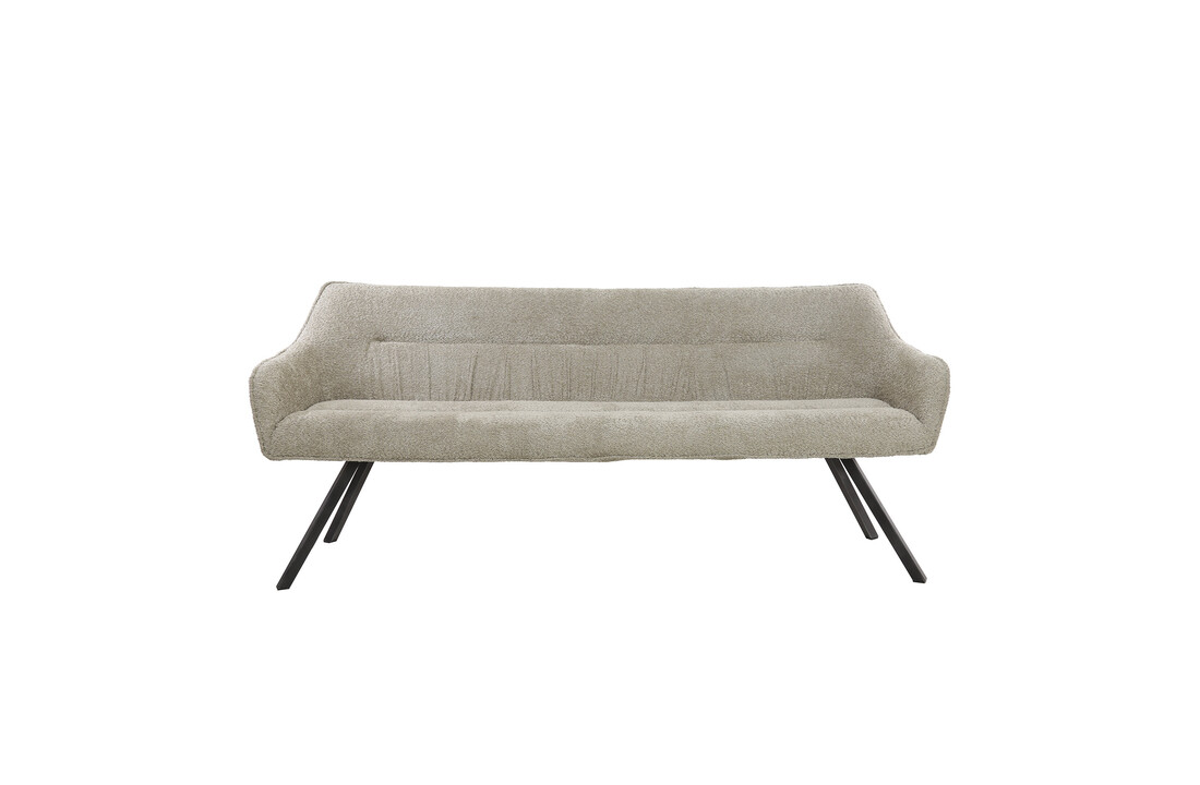 Eetkamerbank Plooi Boucle | Zandkleurig | 180 cm