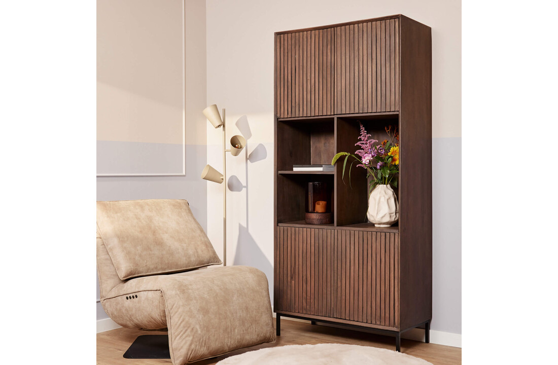 Vakkenkast Madison Walnoot | 90 cm