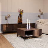 Salontafel Madison Walnoot| 80x80 cm