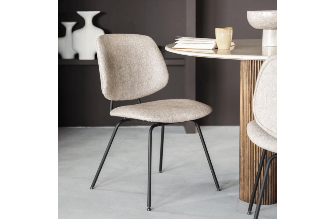 Eetkamerstoel Lynn - zonder armleuning | Beige