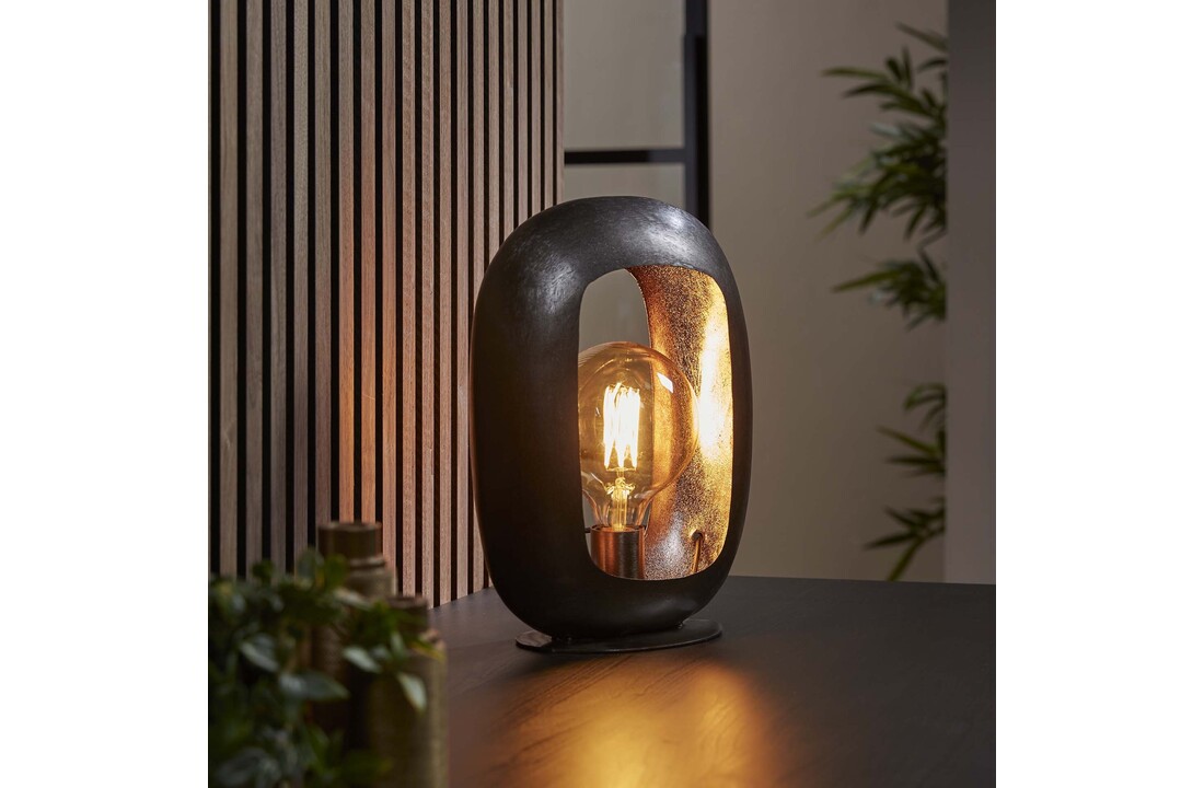 Tafellamp Arch L | Zwart nikkel