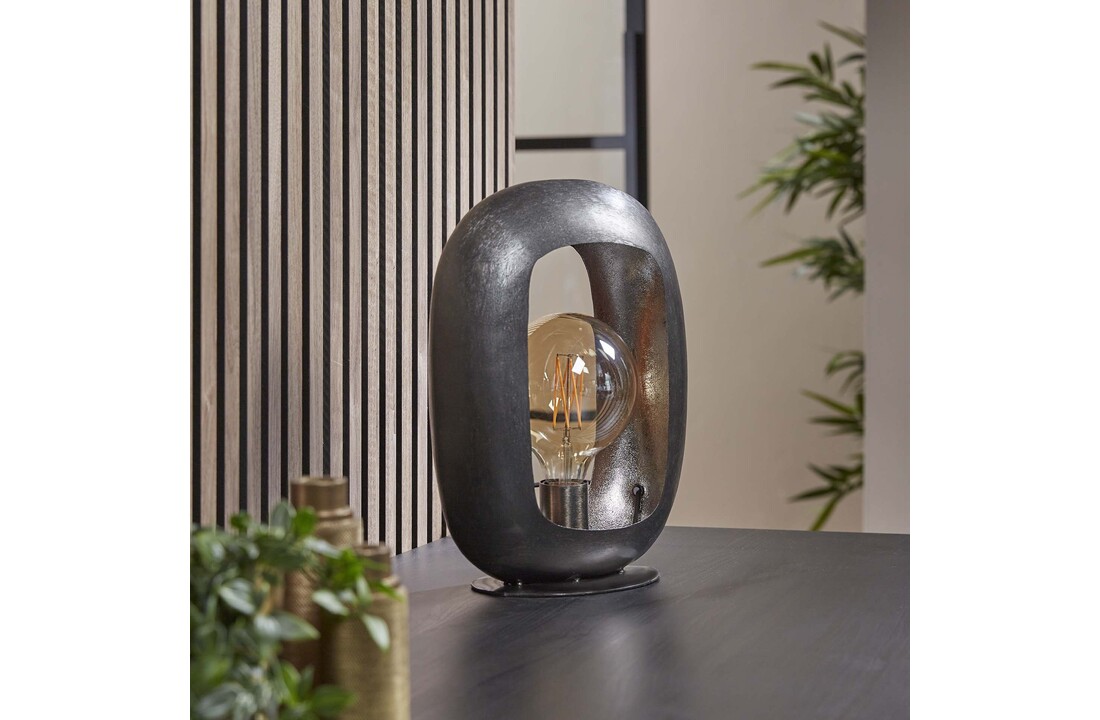 Tafellamp Arch L | Zwart nikkel