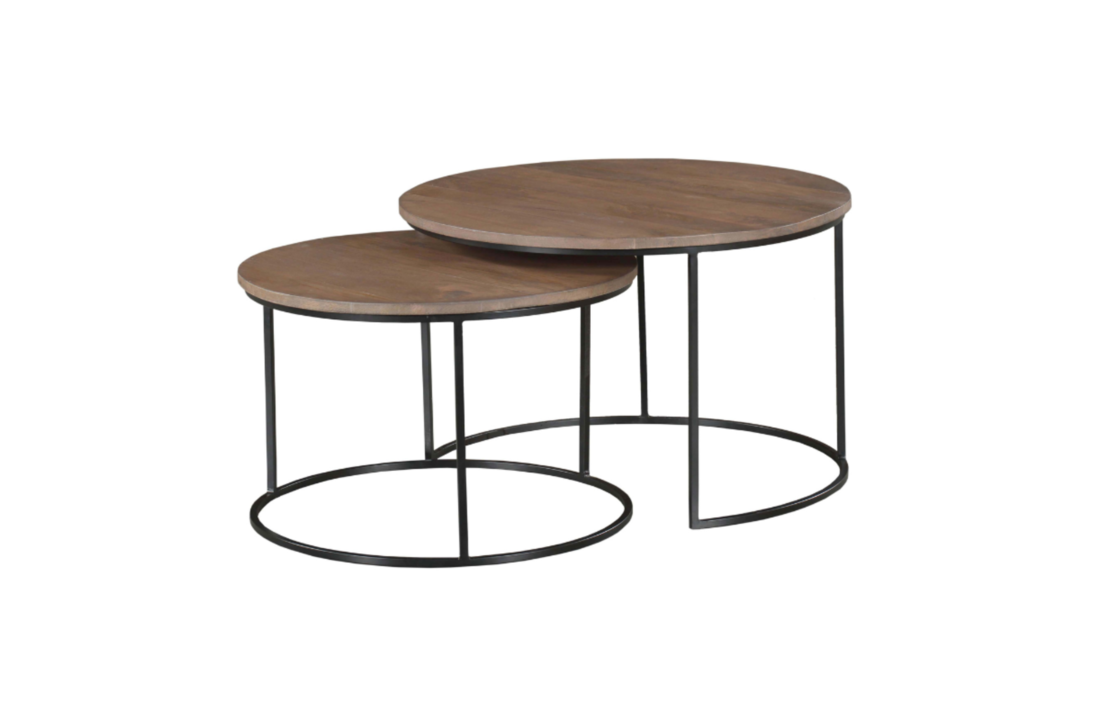 Salontafel Madison Walnoot | Set van 2