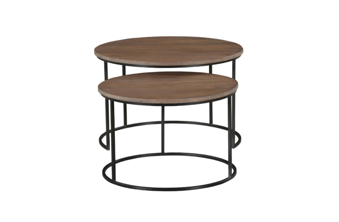 Salontafel Madison Walnoot | Set van 2