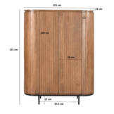 Opbergkast Noor | Naturel | 150cm