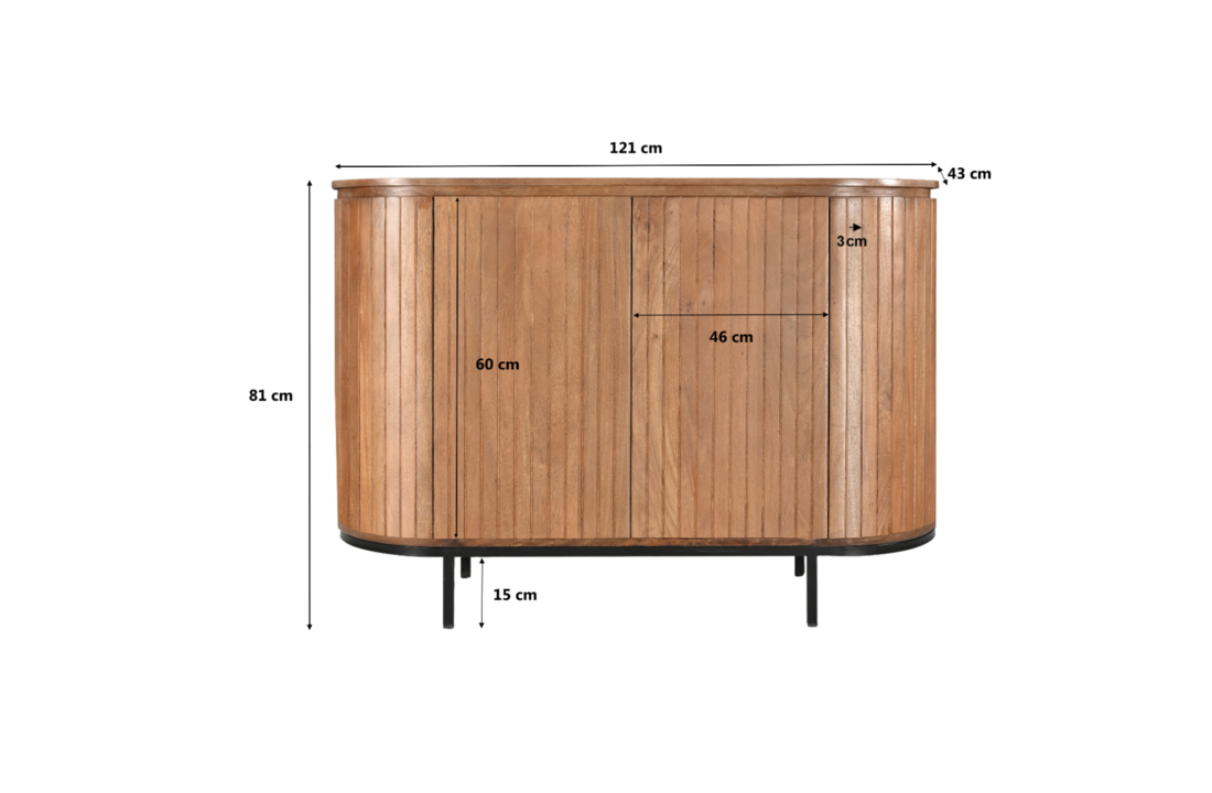 Kabinet Noor | Naturel | 115cm