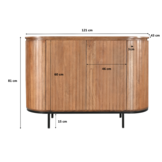 Kabinet Noor | Naturel | 115cm