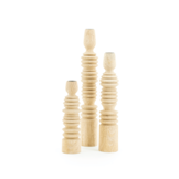 Houten kandelaar set Totem - natural (set van 3)