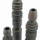 Houten kandelaar set Totem - brown (set van 3)