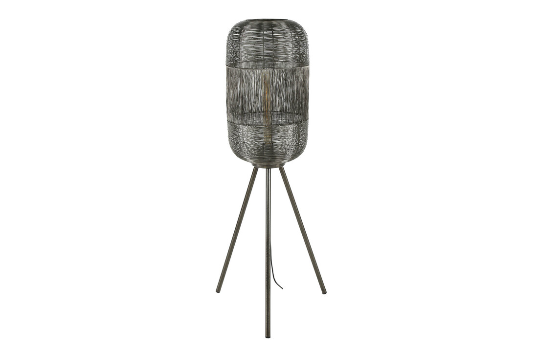 Vloerlamp tripod web | Zwart nikkel