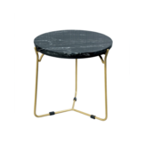 Salontafel set Caly | Zwart marmer 50 - 40 cm