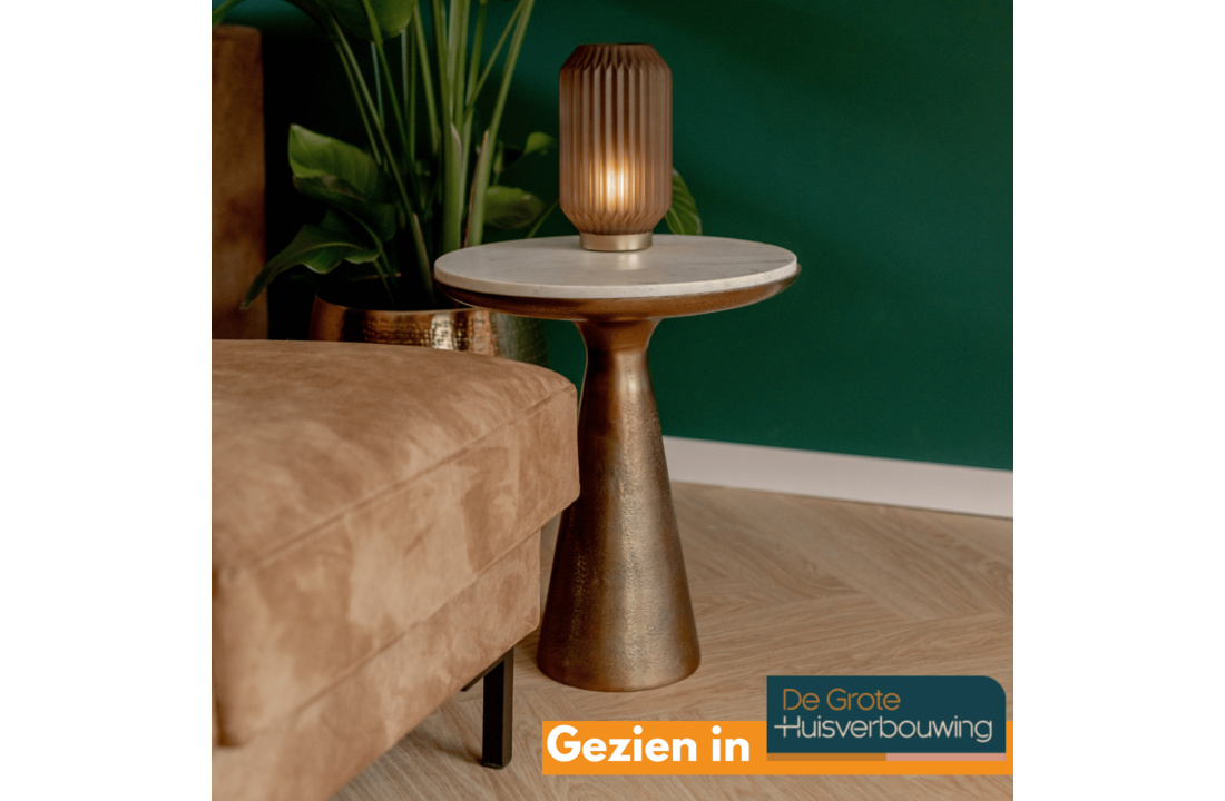 Bijzettafel Essy Large | Wit marmer 45 cm