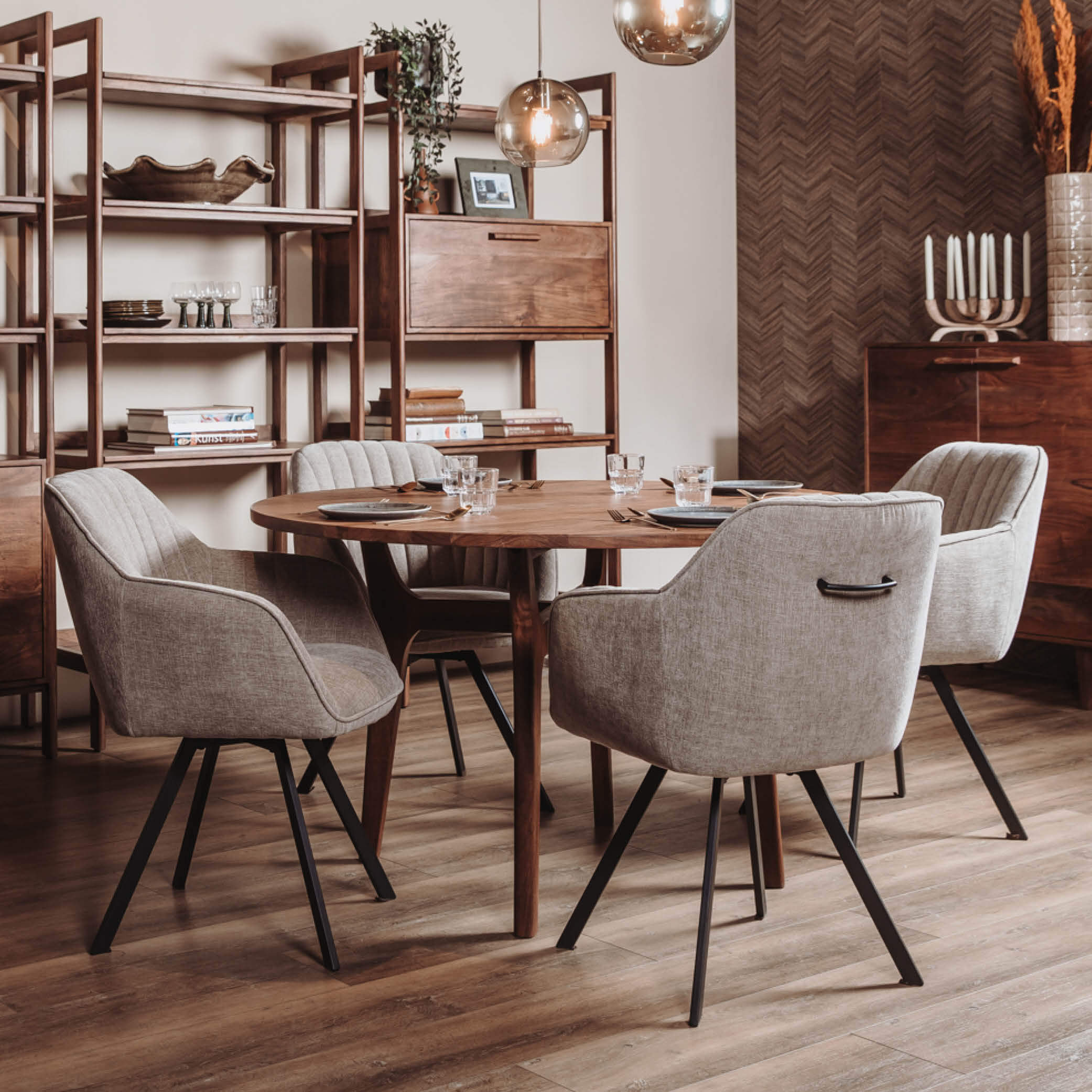 Tower Living Eettafel Falcone rond Max Wonen