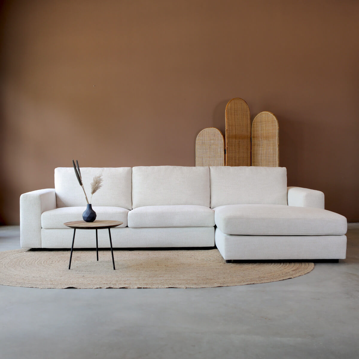 Bank Uno met chaise longue rechts - Modesto 492