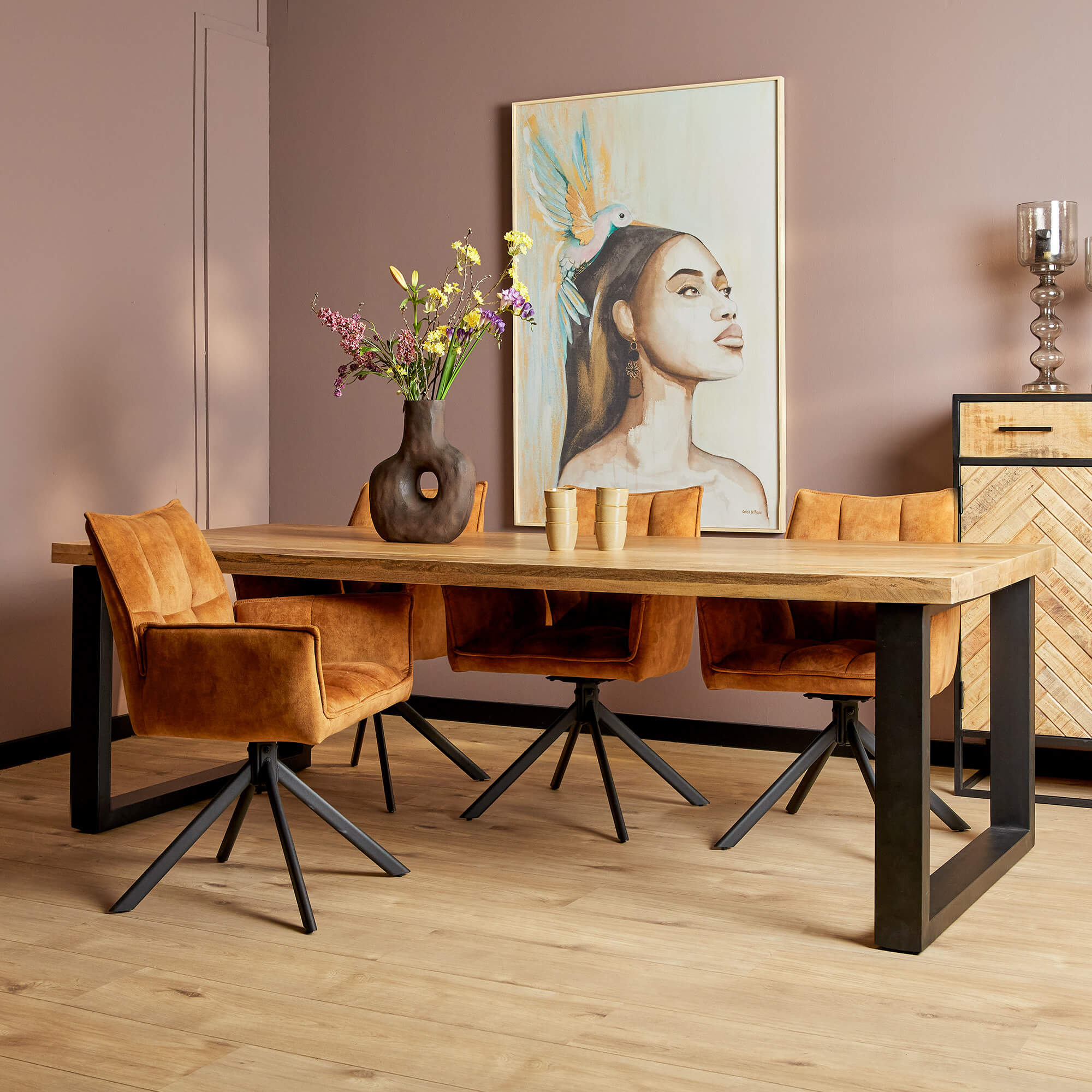 Eettafel Denver 240 cm | Rechthoek | U-poot