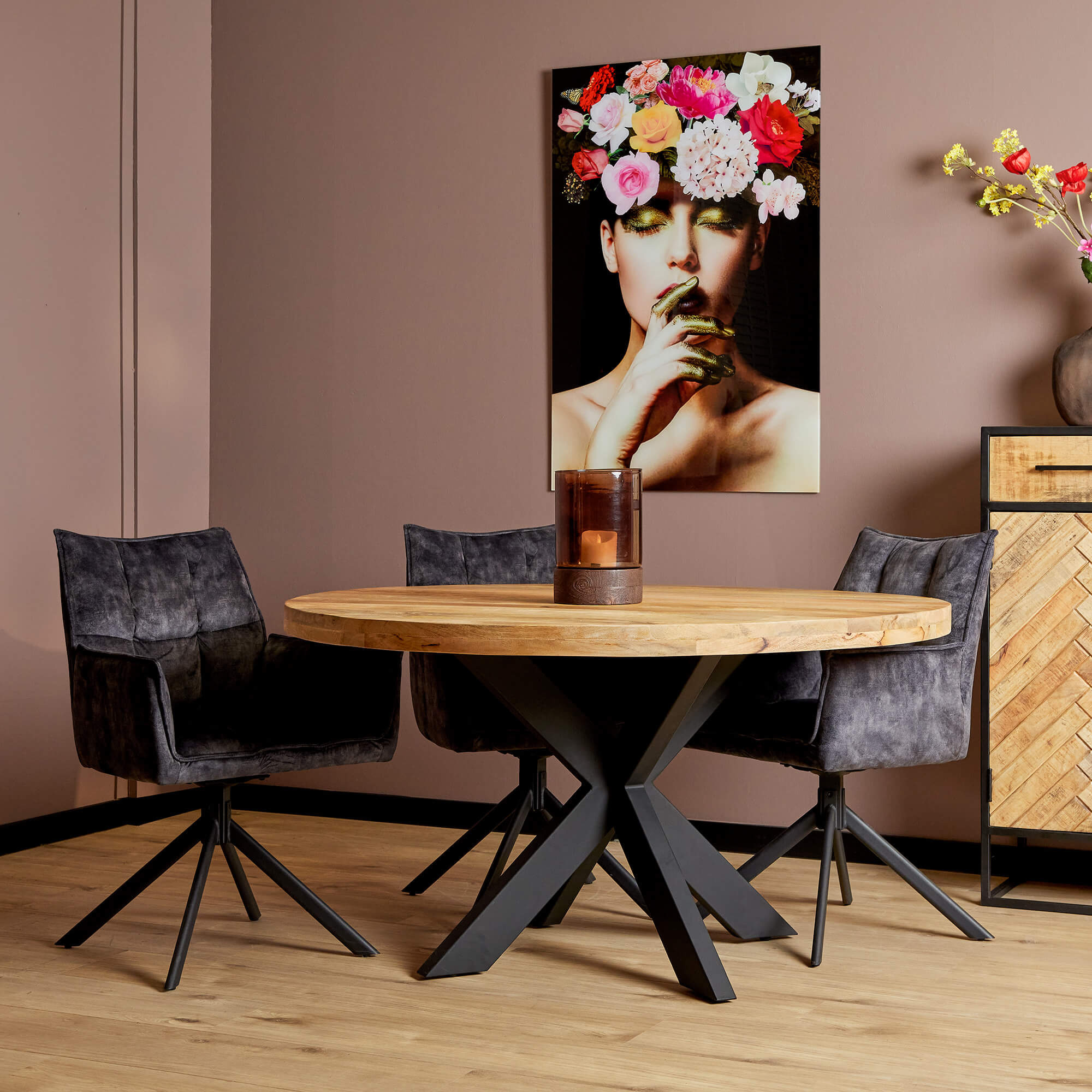 Eettafel Denver | 130 cm | Rond